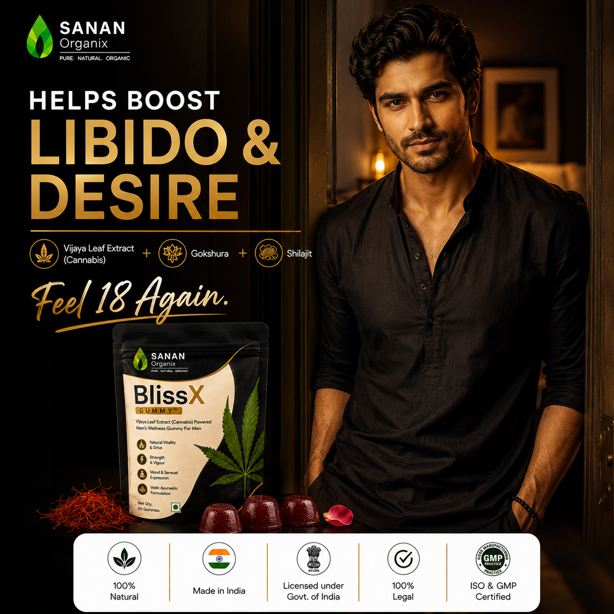 BlissX Vijaya Men Wellness Gummy