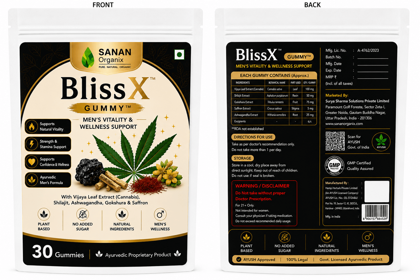 BlissX Vijaya Men Wellness Gummy