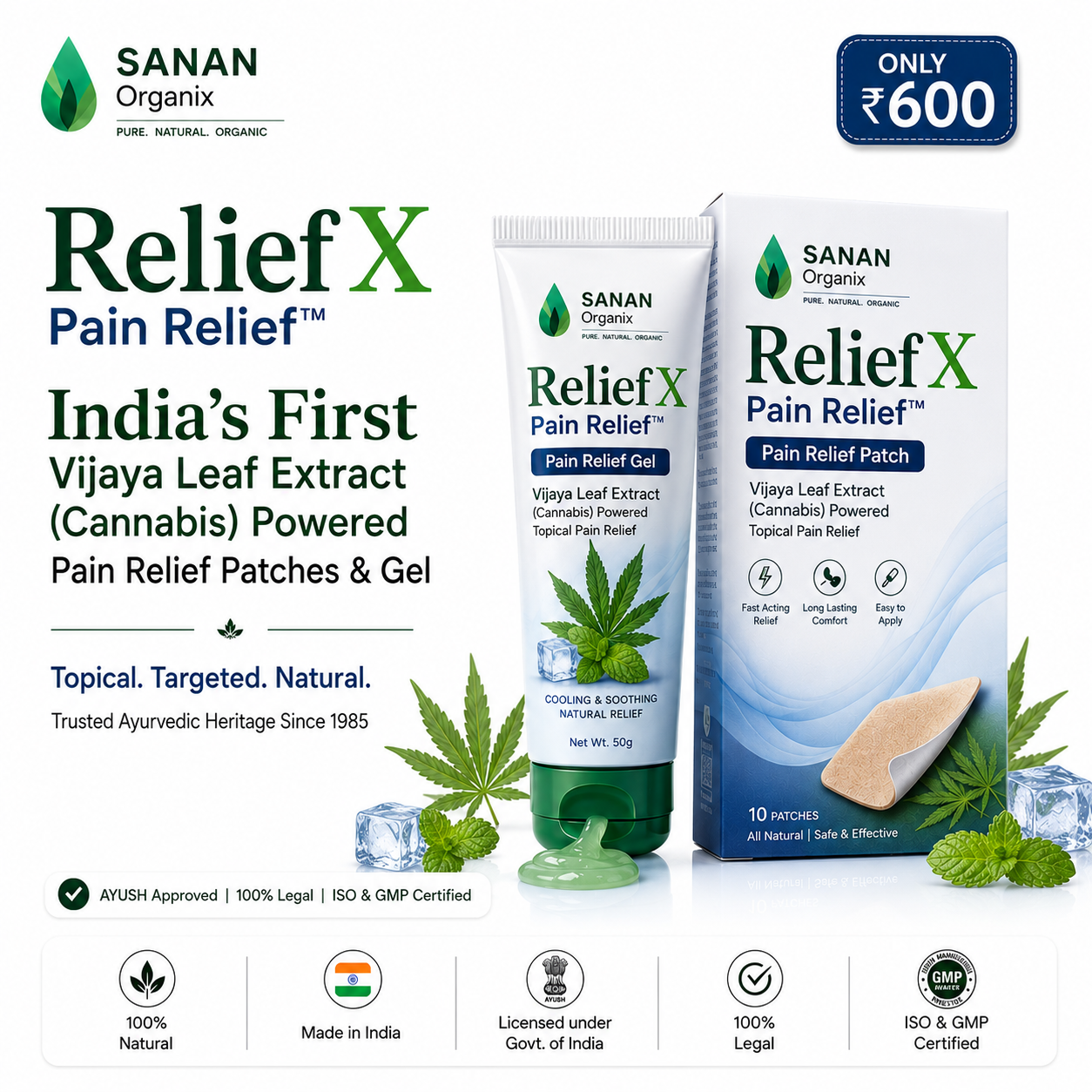 Sanan ReliefX Pain Relief Patches™