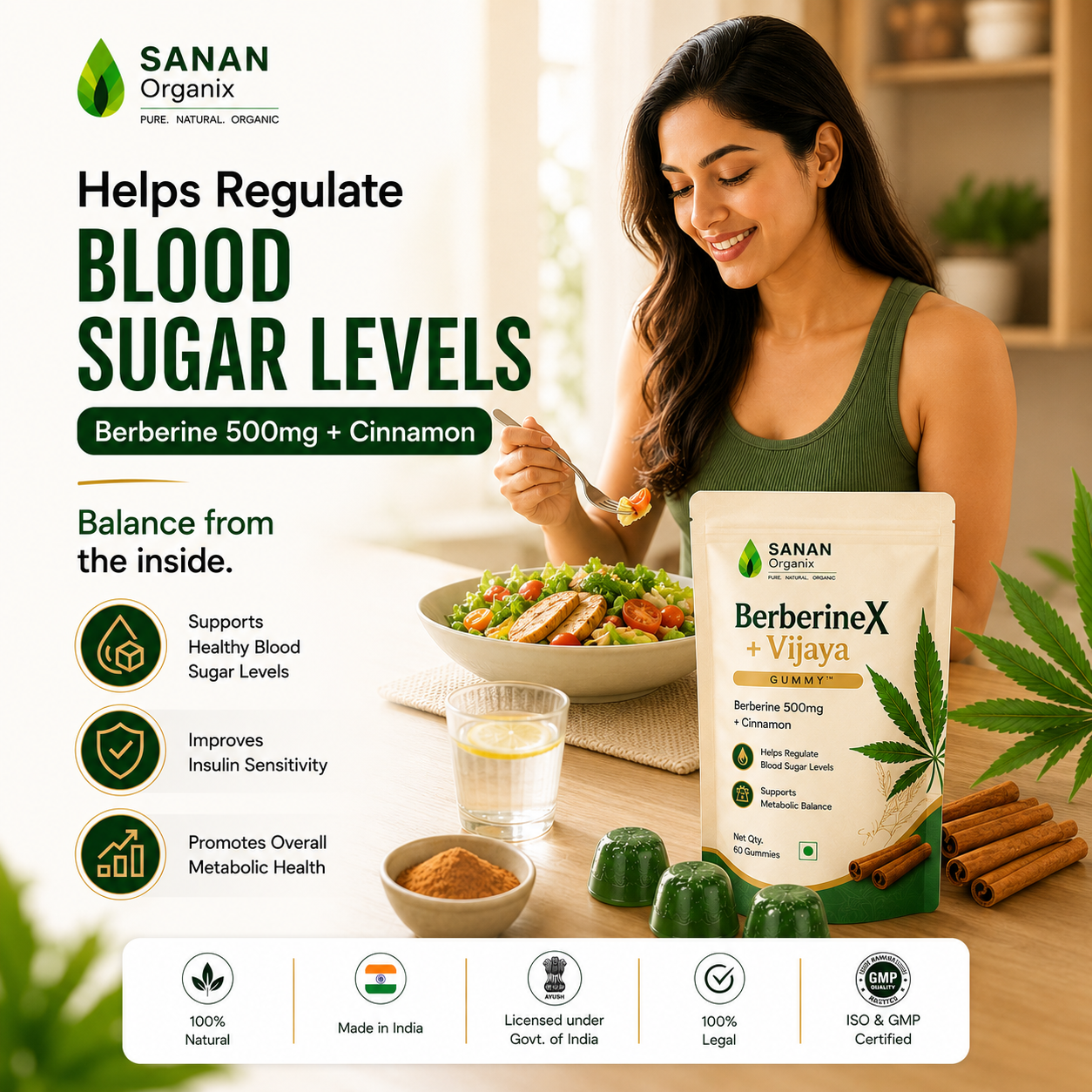 Sanan BerberineX + Vijaya Gummy™