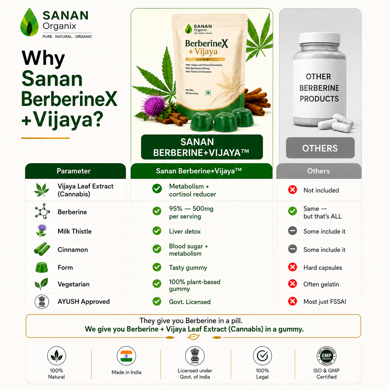 Sanan BerberineX + Vijaya Gummy™