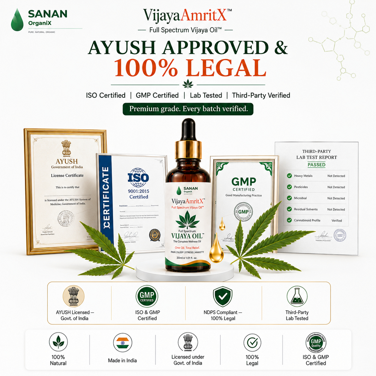 VijayaAmritX Full Spectrum Vijaya Oil™