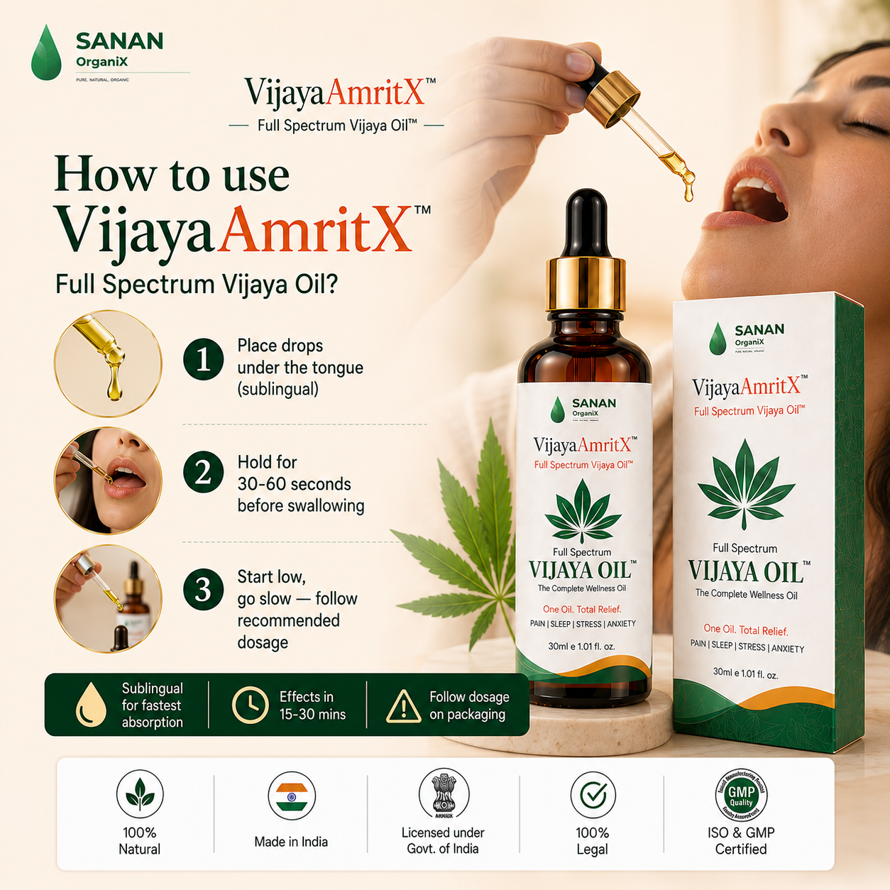VijayaAmritX Full Spectrum Vijaya Oil™